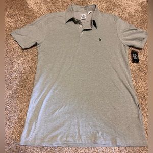 NWT!! Men’s Gray Volcom Polo